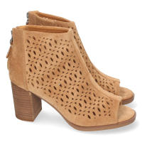 Davinia Shoes Botin de Tacon para Mujer, Comodos, con Calados, y Punta Abierta, Cierre de Cremallera en el Talon, Primavera Verano 2022 Shoes&Blues.es VR2-011-Kaki - details 0