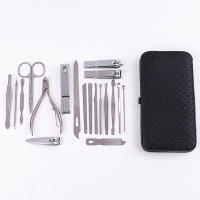 Juego De 19 Piezas Cortauñas En Acero Inoxidable Con Estuche Portátil Herramienta De Aseo Para Uñas Con Arte De Manicura - details 0