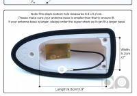Antena De Coche Universal Impermeable En Forma De Mordaza De Tiburón Aumenta La Señal Piano Pintura Adecuada Para Muchos Modelos De Coches - details 6