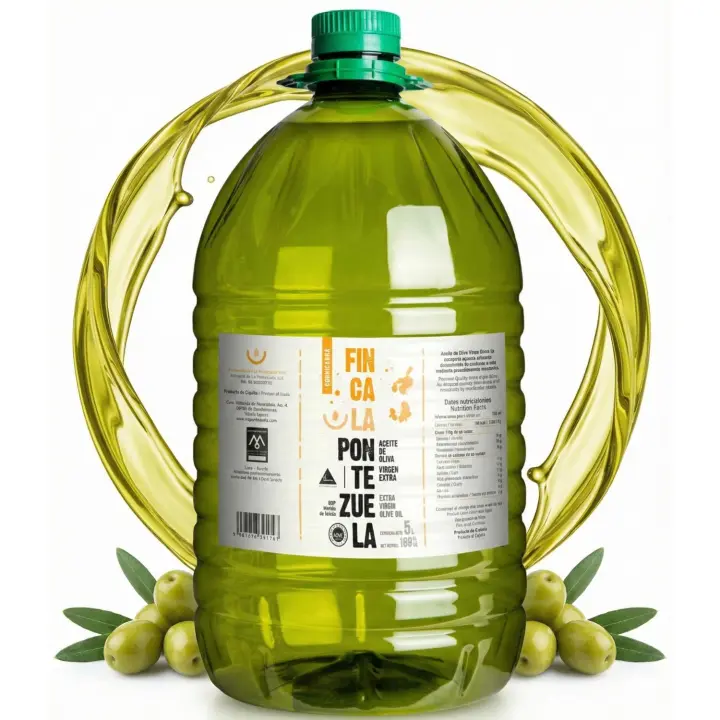 Finca La Pontezuela Aceite de Oliva Virgen Extra Cornicabra 5 Litros | D.O.P. Montes de Toledo | Garrafa AOVE 5L Español | Sabor Intenso y Alto en Polifenoles - 1