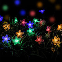 Cadena De Luces Solares Para Jardín Con Forma De Flor 7M Impermeable Con 8 Modos De Iluminación Decoración Para Patio Exterior - details 4