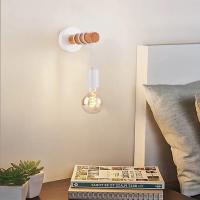 Lámpara De Pared Vintage En Madera Retro Fijación En Pared Luz Interior Decorativa Para Hogar Comedor Dormitorio Iluminación - details 4