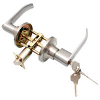 Cerradura De Manija De Puerta Con 3 Llaves Cerradura De Manilla Para Entrada Reemplazo De Perilla De Puerta Para Dormitorio Y Puerta Principal Material De Acero Inoxidable - details 5