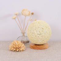 Lámpara De Lectura LED Para Mesa Rattan Bola Luz USB Recargable Moderna Para Dormitorio Y Sala De Estar Iluminación Decorativa Para El Hogar - details 1
