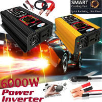 Inversor De Coche Inteligente 6000W Dual USB Poder Inteligente Inversor DC 12V a AC 110V 220V Con Pantalla LCD Para iPad Teléfono - details 1