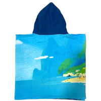 Stitch Toalla con Capucha Niños 50x50cm, Color Azul, Stitch Toalla Infantil de Playa y Piscina, Poncho Stitch para Niña y Niño, Toalla de Baño Microfibra - details 1