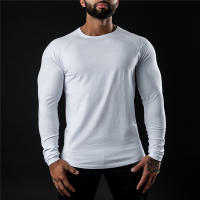 Camiseta De Manga Larga De Algodón Para Hombre Moda Otoño Camiseta Deportiva Casual Para Gimnasio Y Bodybuilding Tops Masculinos - details 8