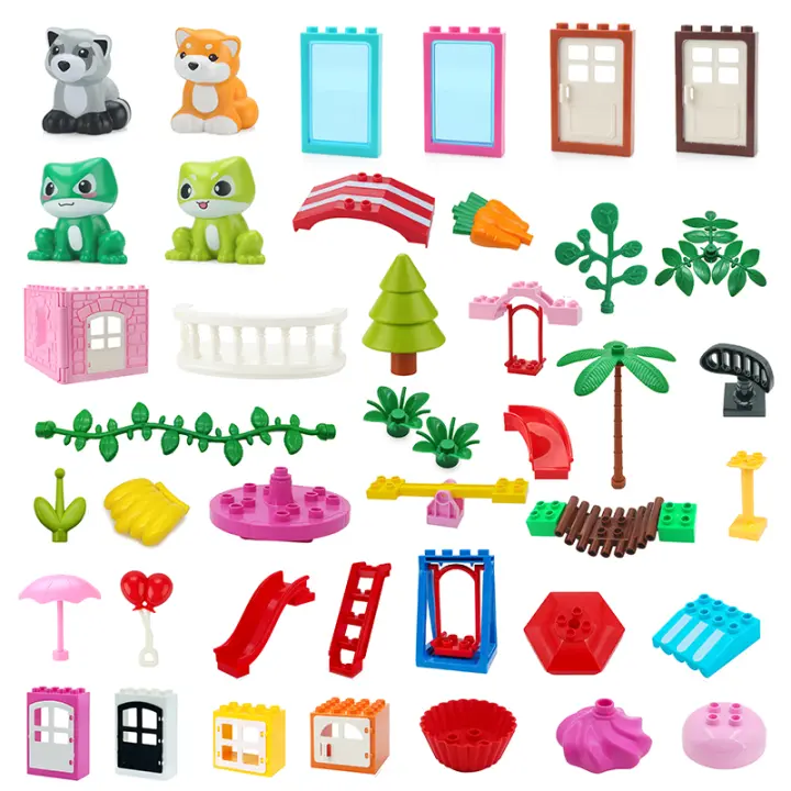 Kit De Modelos De Bloques De Construcción Grandes Para Niños Y Niñas Casa De La Ciudad Castillo Plantas DIY Juguete Caliente Regalo Para Niños - 1