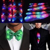 Cuello Tiesa LED Con Luces Parpadeantes Y Brillo De 10/30/50 Piezas Para Mujeres Regalo Luminoso Para Boda Y Fiestas Accesorio De Moda Para Eventos Nocturnos - details 0
