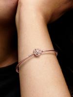 Pandora Moments - Baño de Oro Rosa de 14 K Pandora - VENTA FINAL-Bracalete with Cierres de COPO de Nieve brilliant - details 0