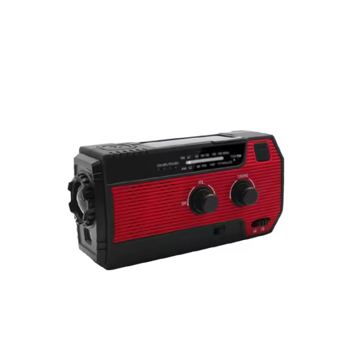 Radio Meteorológica de manivela de emergencia, 4000mAh solar manivela portátil AM/FM/NOAA, with El interior de 1W 3 Modos y lámpara de Lectura con sensor de Movimiento, SOS para el hogar y Green emergency - 1