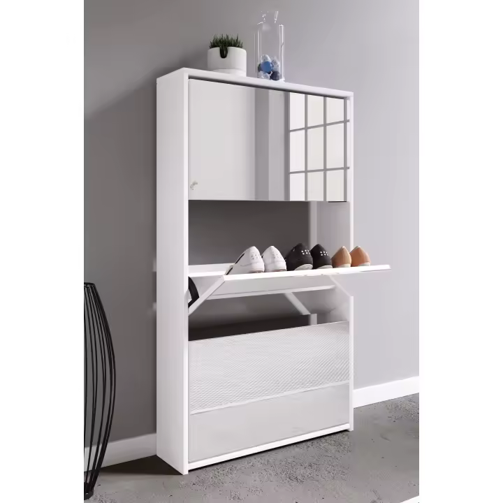 Mueble zapatero de madera Mueble zapatero Zapatero Espejo Stido XL Mueble zapatero de madera Mueble zapatero Zapatero Espejo Stido XL - 1