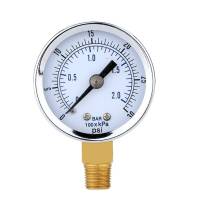 Mini Gástrula Portátil De Presión De Agua Y Aceite 0-30 PSI 0-2bar NPT Para Compresor De Aire Y Sistemas Hydraulicos Escala Doble - details 0