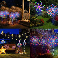 1PCS 490Leds Luces De Fuego Solar Para Jardín Impermeables Con 8 Modos De Iluminación Decoración De Navidad Para Jardín Y Paisaje - details 3