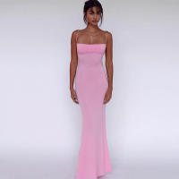 Vestido Bodycon Largo De Verano Para Mujer 2024 Estilo Y2K Para Fiesta Club Noche Calle Moda Cumpleaños Polyester Sin Mangas Cuello En V - details 8