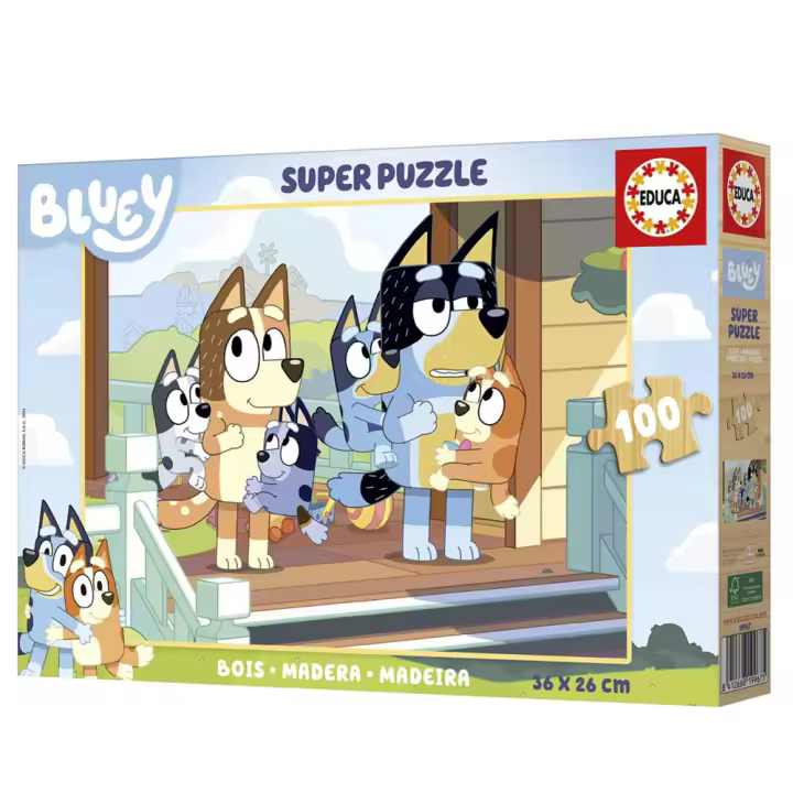 Puzzle 100 Bluey (Madera) Educa (19967) - 1