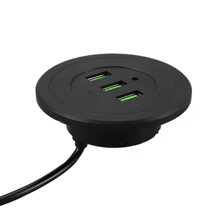 Cargador De Escritorio Con 3 Puertos USB 3 En 1 HUB Para Teléfono Móvil Accesorio De Carga Para Computadora Y Despachador De Datos - 1