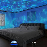 Proyector De Estrellas Galácticas LED Con Luz De Onda Ondulada USB Control Remoto Lámpara Nocturna Para Dormitorio Fiesta Teatro De Hogar - details 0