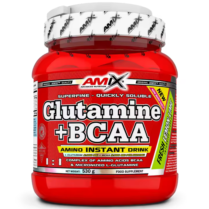 Amix Glutamine + Bcaa Powder 530 Gr Lima Limón Polvo - 1