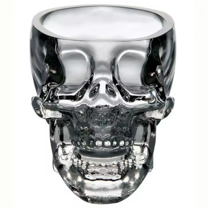 Copa de vino de calavera de cristal - 1