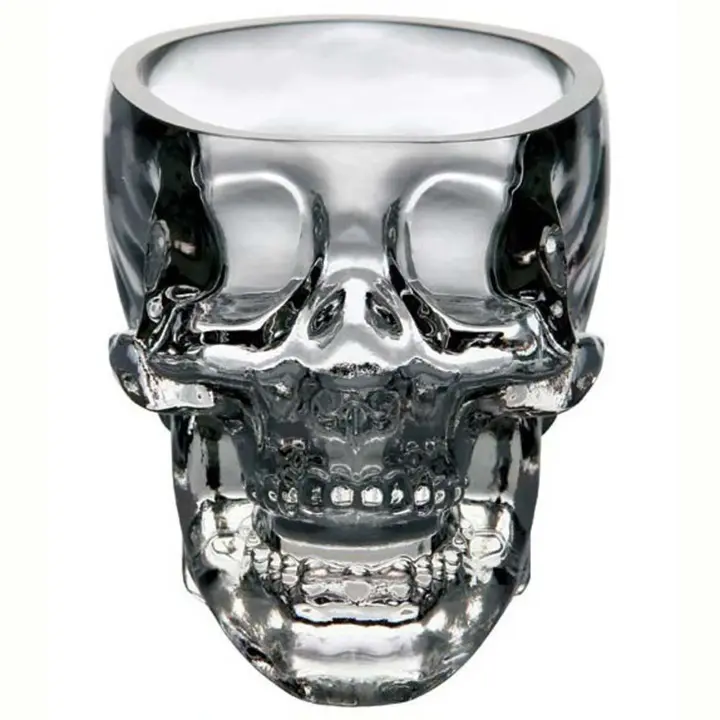 Copa de vino de calavera de cristal - 1