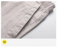 Pantalones Casuales Para Hombre Verano Algodón Estilo Delgado Cintura Elástica Deportes Al Aire Libre Trabajo Pantalones Solids - details 12