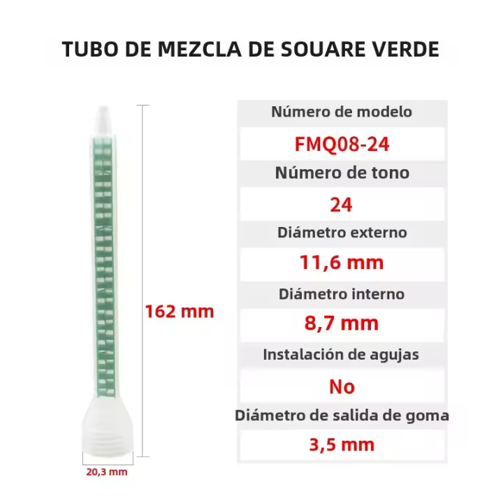 Boquilla De Mezcla Estática Para Epoxy FMQ08-24 De Plástico Para Bricolaje En Casa Con 10/20/30/Pcs Tubo De Mezcla Manual Aplicador De Pegamento AB - 1