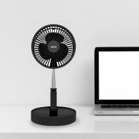Ventilador inalámbrico portátil Jocca plegable y telescópico, sobremesa o pie, altura regulable 36-97,5 cm, mando a distancia, 4 modos de viento, autonomía 24 h, compacto y fácil de transportar, ideal para hogar y oficina, color negro o blanco. - details 1