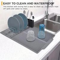 Alfombrilla De Silicona Para Secado De Platos Matriz De Drenaje Plegable Grande Almohadilla De Drenaje Ecológica Resistente Al Calor Para Olla - details 0