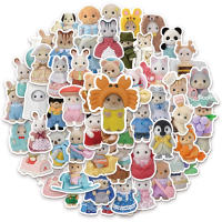 Calcomanías Decorativas De Skateboarding Y Equipaje Para Calico Critters Familiar Juguetes Adhesivos Manuales De Dibujos Animados Lindos Pack De 55/110/165 Pcs - details 1