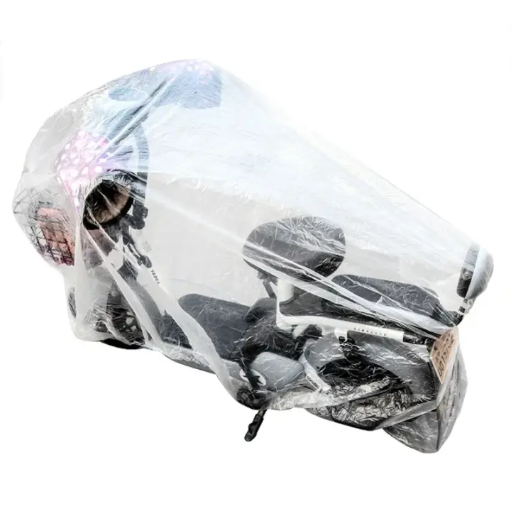 Cubierta Para Motocicleta Desechable Transparente Protector a Todas Las Estaciones Impermeable Para Exterior Cubierta De Lluvia Y Polvo Para Bicicleta Y Scooter - 1