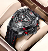 Reloj De Pulsera Deportivo Para Hombre 2024 Marca Top Lujo Grande Cronógrafo Cuarzo Resistantes Al Agua Y Al Choque Manos Luminosas Correa De Cuero Relogio Masculino - details 17