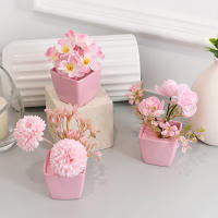 Mini Plantilla De Flores Artificiales Para Decoración Del Hogar Y Oficina Uso Año round Para Mesas Y Estantes En Habitaciones Estudios Y Dormitorios - details 0