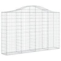vidaXL Cesta gaviones forma arco hierro galvanizado 200x30x120/140 cm - details 0