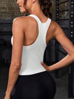 Top De Yoga Para Mujer 3 Piezas Vest Racerback Sin Mangas Transpirable Y Secado Rápido Deporte Streetwear Rib Knit - details 2