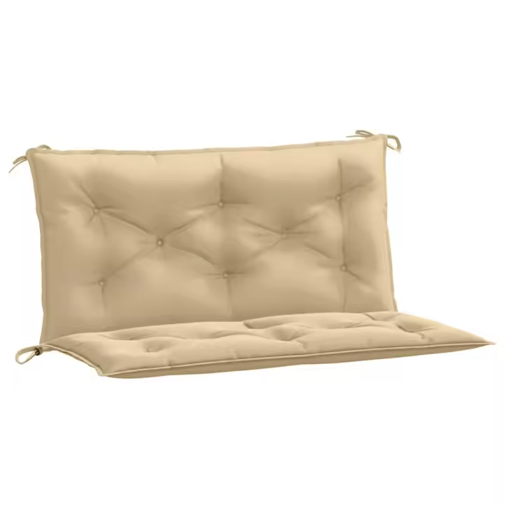 Fundas para banco Jardín 2 UDS lona beige melange 100x50x7 cm - 1