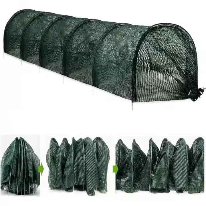 Malla Sombra Portátil para Invernadero 3M-Protección UV 95%, PVC Resistente, Montaje Rápido, Ideal para Huertos, Terrazas y Plantas (3x0,45x0,45 M, 550g) - 1