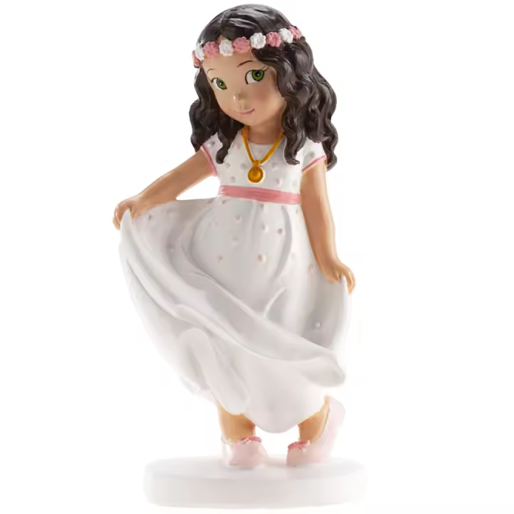Figura para Tarta Comunión Berta - No Comestible - Base PET de Poliresina - Normativa UE 10/2011 - 16 Cm - 1