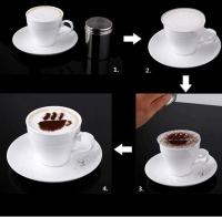 1 PCS Stainless Steel Powder Spreader 16 PCS Coffee Latte Mold Printing Model 1 PCS Plastic Coffee Bean Spoon - details 3