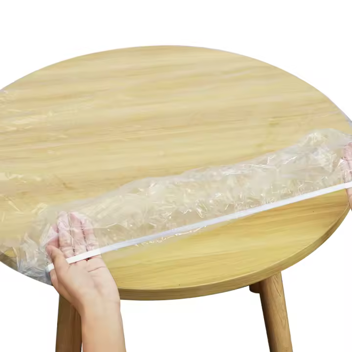 Funda Redonda De PVC Impermeable Y Antiaceite Con Borde Elástico Para Mesa Protección Fácil De Limpiar Para Hogar Y Eventos - 1