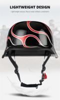 Casco Moto Retro Clásico Alemán Para Hombres Y Mujeres Apropiado Para Motocicletas Material ABS Medio Cabeza DOT Aprobado - details 6