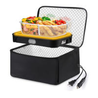 Fiambrera eléctrica juego de loncheras y recipientes para calentar alimentos de acero inoxidable, 12V, 24V, 110V, 220V-A3 - details 0
