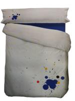 Futonia Funda Nórdica 50% Algodón 50% Poliéster Cama 150 Blanco con Manchas Azules - details 0