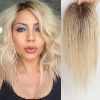 Extensiones De Cabello Humano 100% Remy Ash Gris Marrón 12 Pulgadas Recto Con Base De Encaje Para Mujeres Piezas De Cabello - details 9