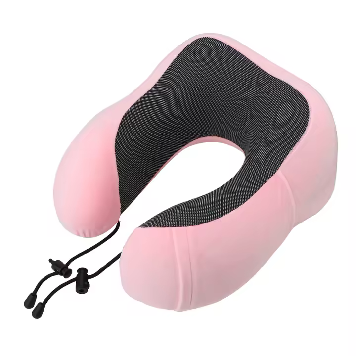 Almohada De Viaje Suave En Forma De U Para Cuello Con Memoria De Espuma Almohadilla De Soporte Para Colocar En Avión Y Hogar - 1
