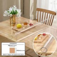Mantel De PVC Transparente Y Resistente Al Agua Para Mesa Rectangular Cubierta De Comedor Impermeable Y Antiaceite - details 1
