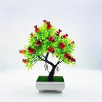 Planta Artificial De Bonsái De Frutas Con Naranja Manzana Limón Decoración Para El Hogar Y Sala De Estar Arbolado Falso De Tamaño Pequeño - details 27