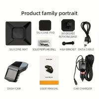 Cámara de tablero de coche de video de conducción Full HD 1080P con grabadora de video DVR de coche LCD de consola central, ángulo amplio de 170° WDR, visión nocturna, monitor de estacionamiento - details 8