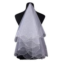 Velo De Boda De 1 Capa Para Cintura Largo Con Borlas Vela Corta De Tules Accesorio De Peluca Para Novia VINOPROM Polyester - details 2