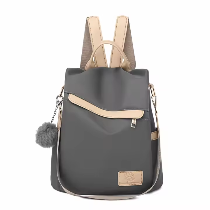 Mochila antirrobo ligera Simple para mujer, bolso de hombro impermeable de tela Oxford - 1